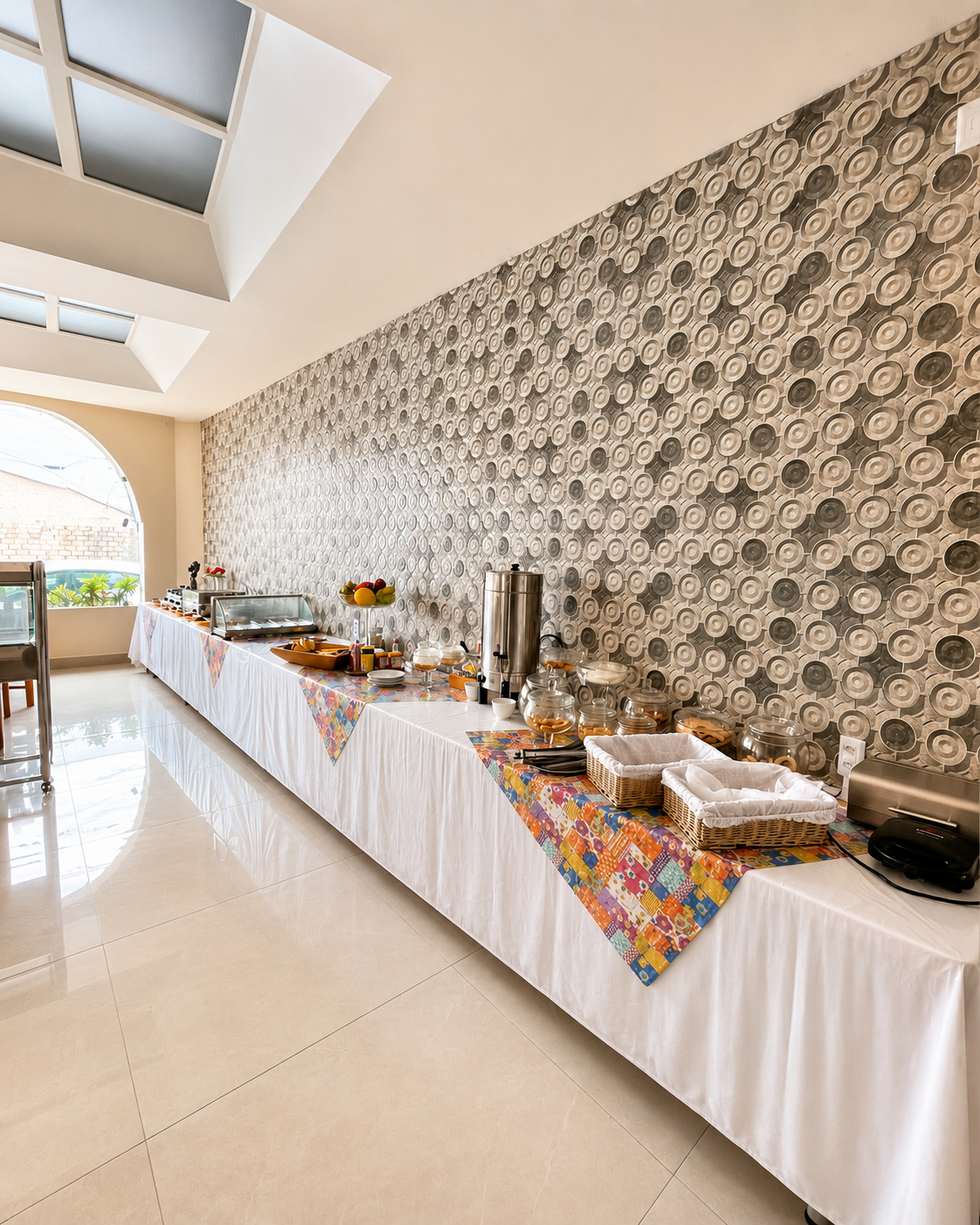 Buffet de café da manhã do Hotel Vitória