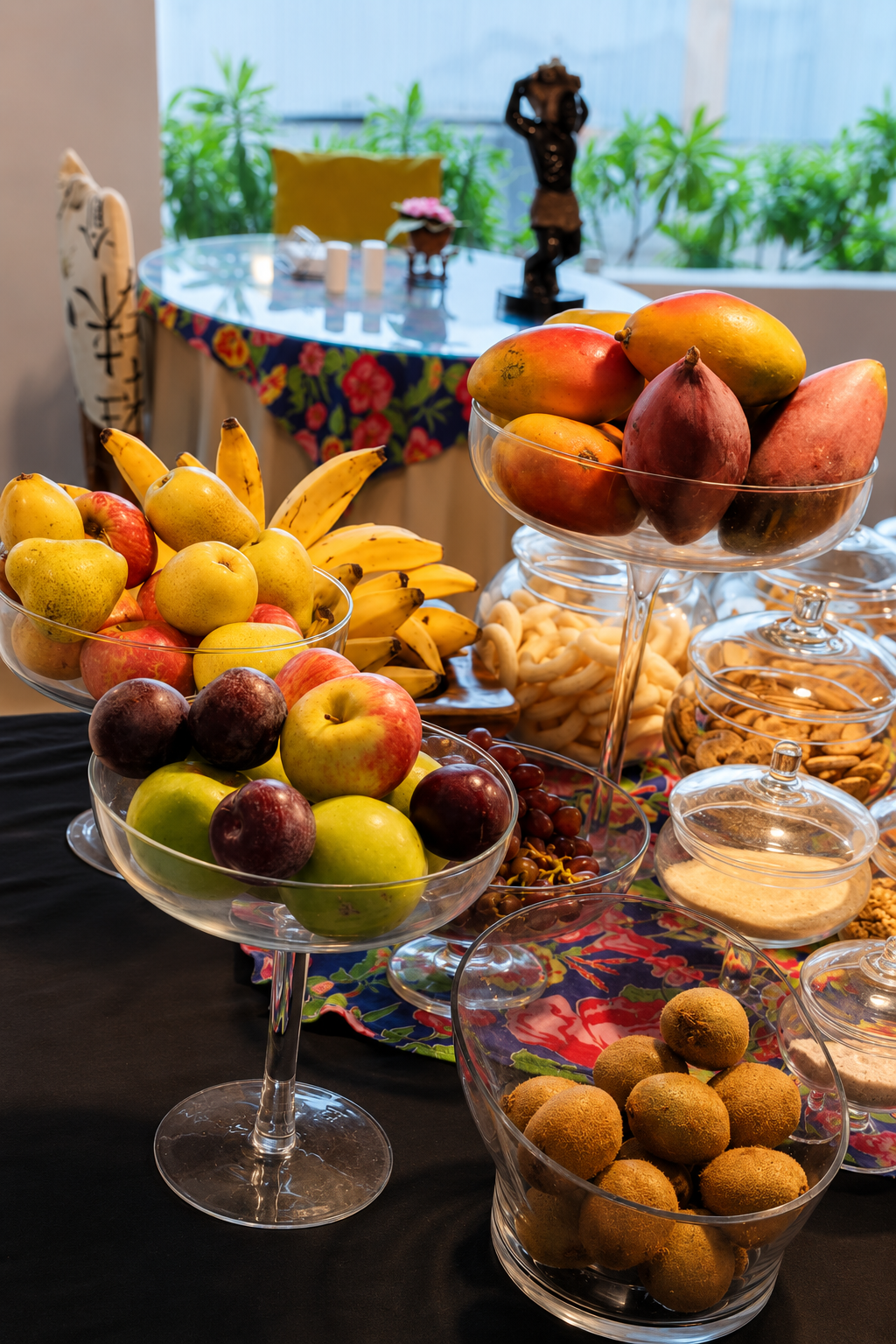 Seleção de frutas do café da manhã do Hotel Vitória