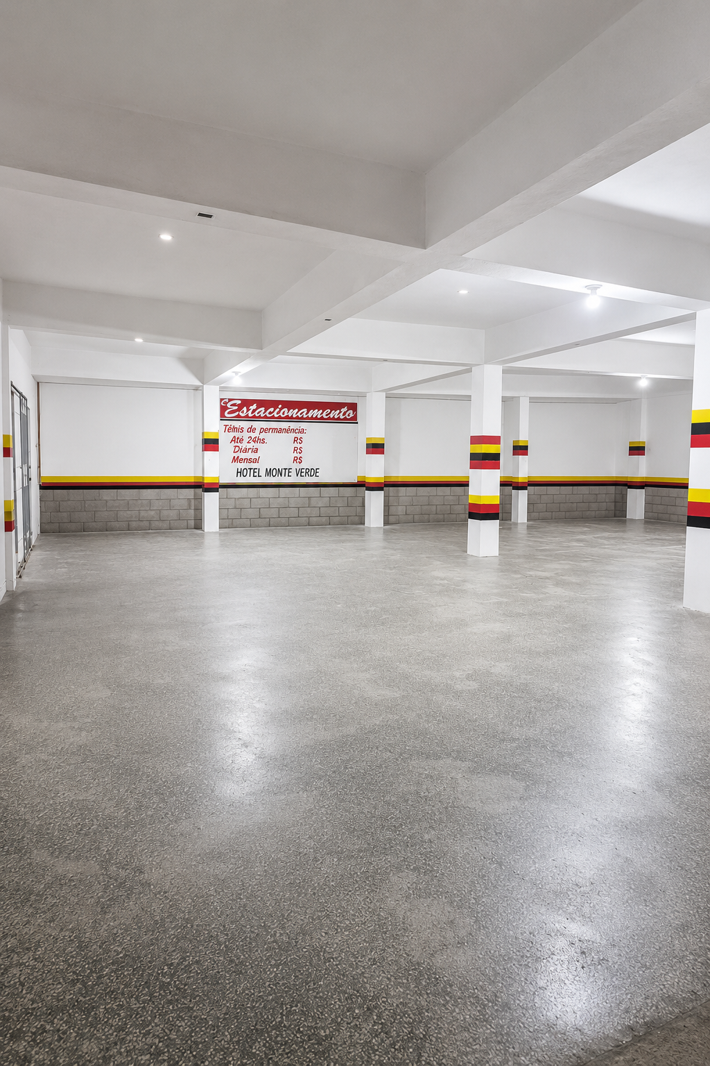 Estacionamento coberto do Hotel Vitória